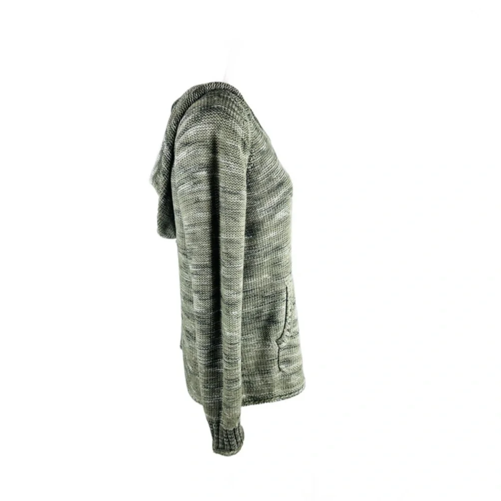 Eddie Bauer Olive Knit Hoodie Size L - Picture 2 of 4